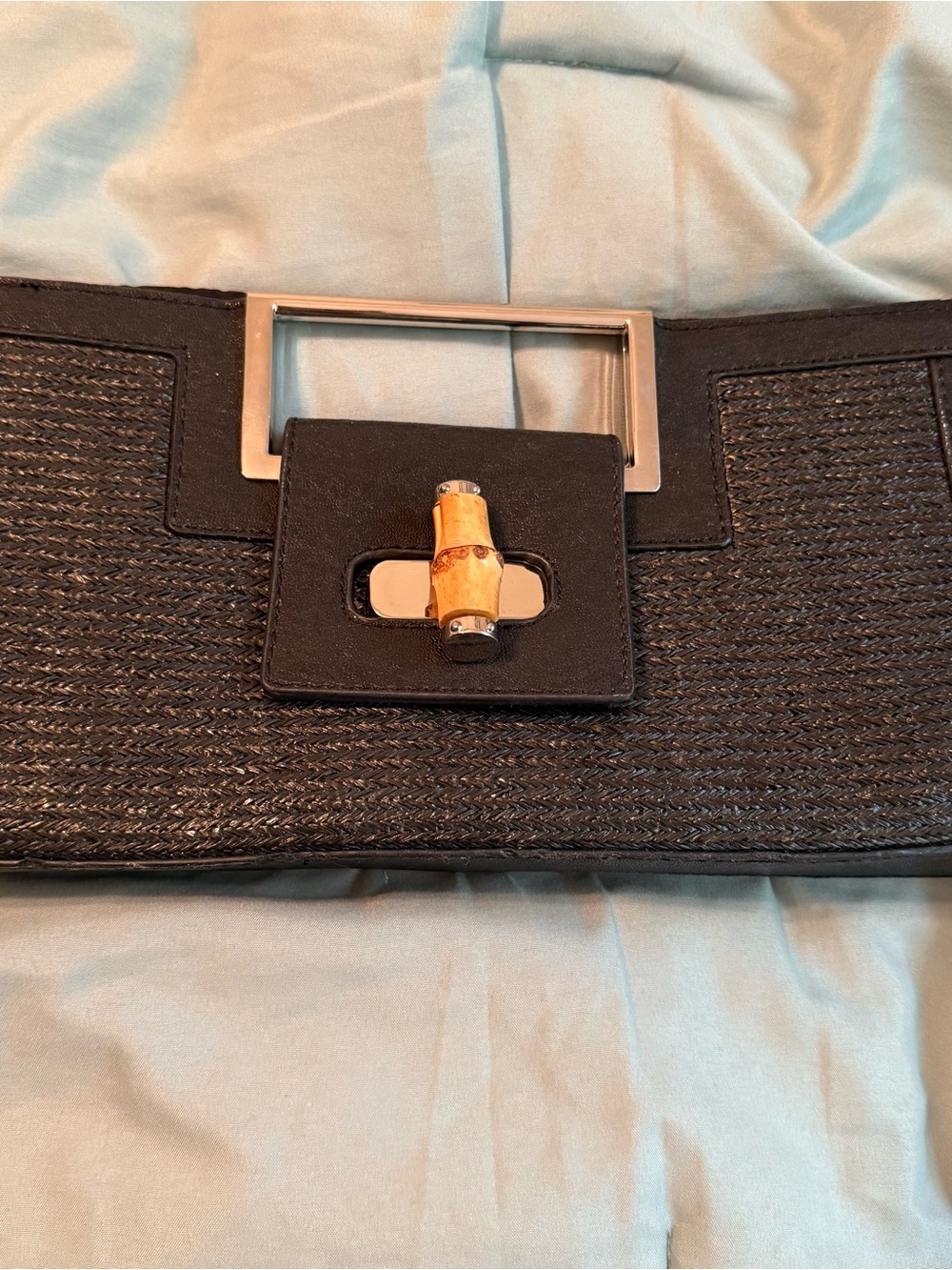 The Limited Black Woven Clutch with Bamboo Accent summer vacation cruise